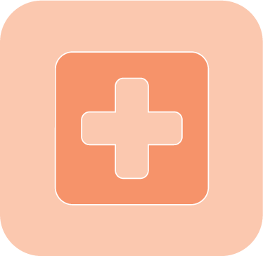 apricot coloured cross in a lighter coloured square_caregiver archetype