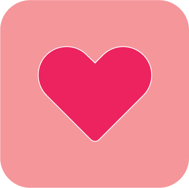 a darker pink heart shape in a lighter pink square_lover archetype